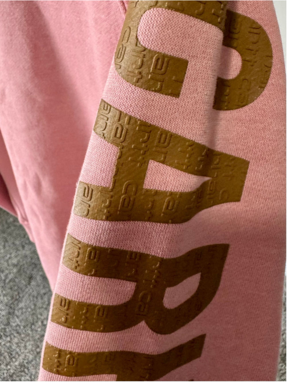 WOMEN'S MIDWEIGHT CREWNECK BLOCK LOGO SLEEVE GRAPHIC SWEATSHIRT PINK MEDIUM - Picture 5 of 12